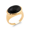 Bague Coupole Agate Noire