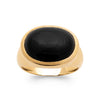 Bague Coupole Agate Noire