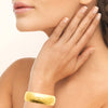 Bracelet Manchette Inca acier PVD doré