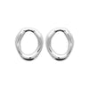 Boucles d'oreille Gina en acier PVD finition argent.