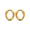 Boucles d'oreille Gina en acier PVD doré.