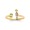Bague Alliance Colors pierres de Couleurs verte et labradorite