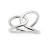 Bague Infinity, fil de section ronde motif infini en argent 925 millièmes rhodié. Vue de dessus.