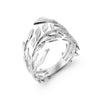 Bague Leaves motif feuille enroulée argent