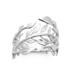 Bague Leaves motif feuille enroulée argent