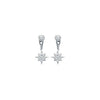 Boucles d'oreille multiporté CityStar argent motif étoile serti