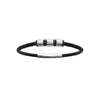 Bracelet homme cuir et acier inoxydable