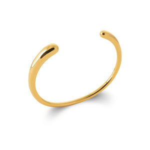 Bracelet jonc ouvert en acier PVD doré, L'Audacieuse by CityLights.