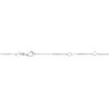 Collier maille forçat 1,3mm. Longueur totale 45cm, pouvant être porté à 42 et 40cm grâce à 2 anneaux intermédiaires. En argent 925 millièmes rhodié. Focus fermoir.