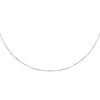Collier maille forçat 1,3mm. Longueur totale 45cm, pouvant être porté à 42 et 40cm grâce à 2 anneaux intermédiaires. En argent 925 millièmes rhodié.