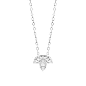Collier ras de cou Blossom oxyde de zirconium serti sur argent 925 rhodié