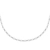 Collier Jules, chaîne maillons rectangulaires 5x3mm en acier.