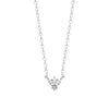 Collier Lotus oxyde de zirconium serti sur argent 925