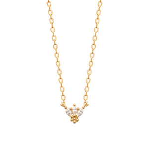 Collier ras de cou Lotus plaqué or
