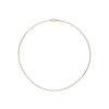 Collier maille oméga de diamètre 1mm, longueur 42cm. En plaqué or 750 millièmes.