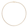 Collier maille Oméga de 1,5mm de diamètre, longueur 42cm. En plaqué or750 millièmes.