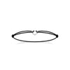 Bracelet cordon motif coeur argent tout métal sur cordon fil noir