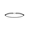 Bracelet Cordon motif flocon serti, oxyde sur argent, cordon fil noir