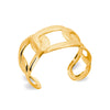 Bracelet manchette Ava, mailles XL ajourées, acier PVD doré.