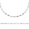 Parure collier et bracelet Jules XL, maille rectangulaire fil plat 7x4mm en acier.