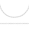 Parure collier et bracelet Jules, chaîne maillons rectangulaires 5x3mm en acier.