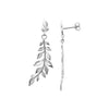 Pendants d'oreille Leaves motif feuille argent