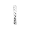 Piercing créole en fil torsadé en argent vu de face