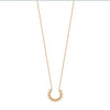 Collier ras de cou SunSet motif ouvert sur la partie haute et fixé sur chaîne forçat diamantée 45cm en plaqué or 750 millièmes.