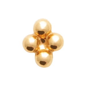 Piercing Guinguette plaqué or vue de face