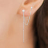 Doubles boucles d'oreille Pure